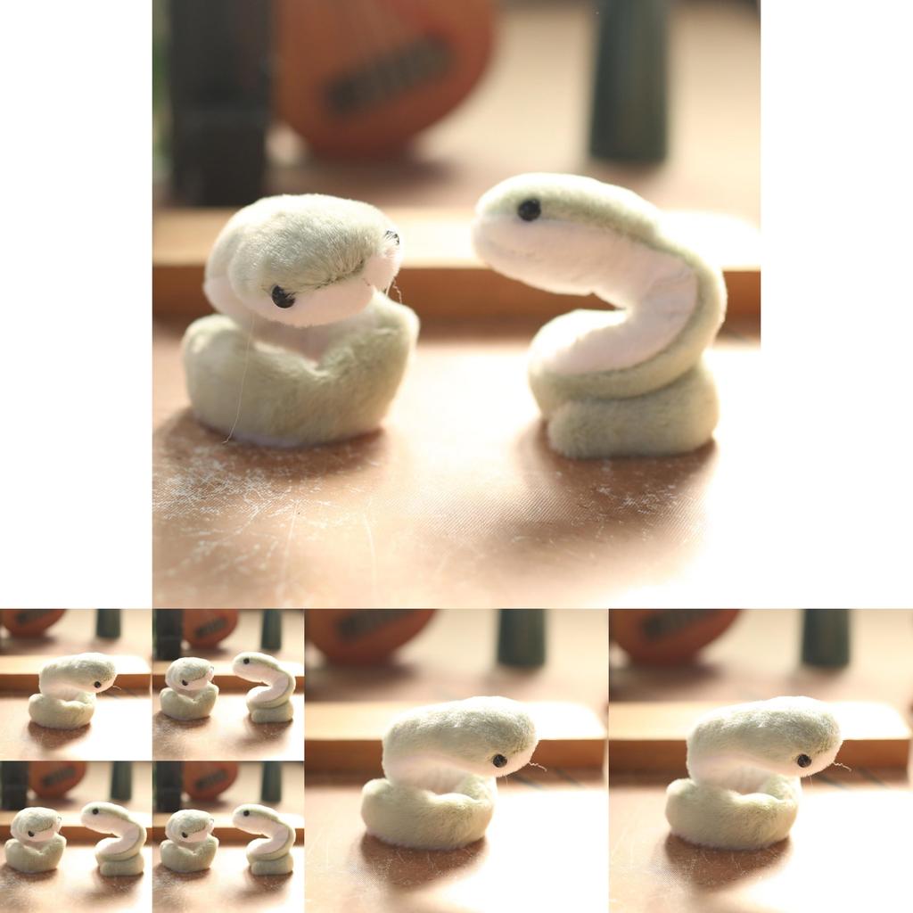 Cute Snake Plush Toy Keychain With Soft Short Plush For Bag Decor And Gift