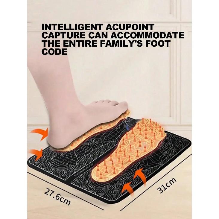 2026 Foot Massager for Relaxation, Automatic Pulse Foot Massage Pad with Heat, Soothing Foot Care Mat for Home Use