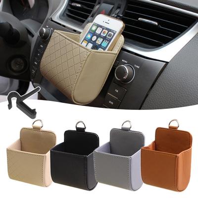 Car Airs Vent Storage Bag,Dashboard Tidy Hanging Leather Organizer Box,Glasses Phone Holder,Storage Organizer Car Accessorie