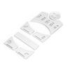 7pcs Central Control Gear Shift Panel Button Cover Sticker Silver Replacement for Jaguar XF 2012‑2015