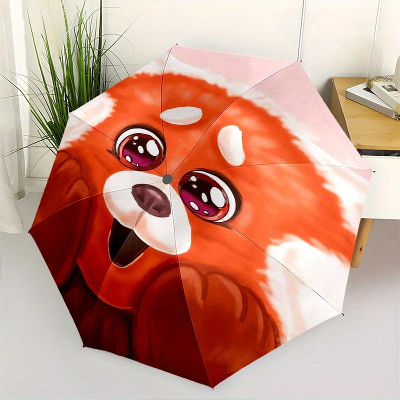 

Disney Red Panda,Cute Automatic Opening and Closing Umbrella - Suitable for all occasion and business umbrella, unisex portable tri-fold sma