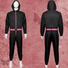 Squid Game Black Jumpsuit Cosplay Costume For Halloween Game Stage Performance