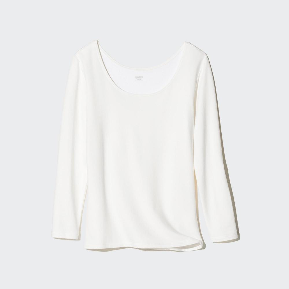

UNIQLO HEATTECH COTTON U-ОБРАЗНЫЙ ВОРОТ ОЧЕНЬ ТЕПЛЫЙ