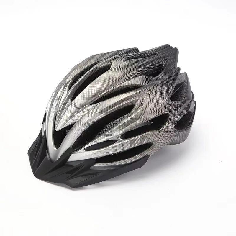 Gradient Color Cycling Helmet Mountain Road Bikes Unisex Adult Safety Headgear With LED Light