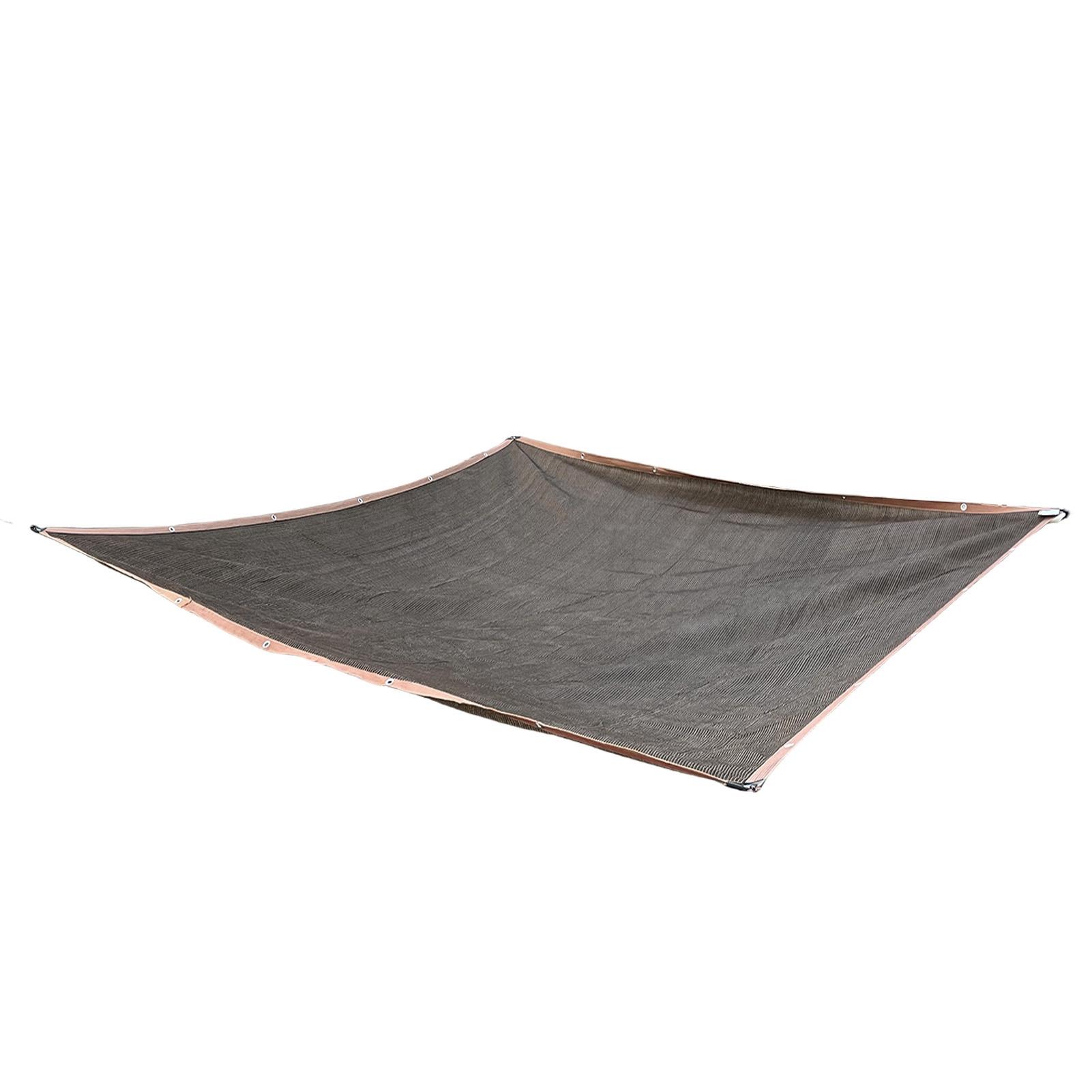 

Sun Shade Cloth Polyethylene Sun Shade Sail Canopy Cover with 4 Ropes for Outdoor Garden Patio Backyard Deck Coffee