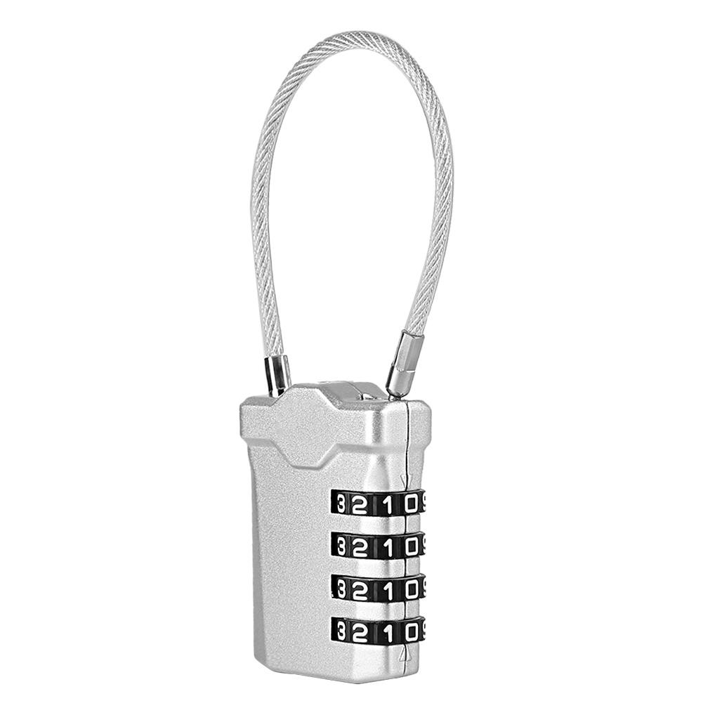 TSA Accepted Resettable 4 Digit Lock Travel Luggage Suitcase Padlock(Black)
