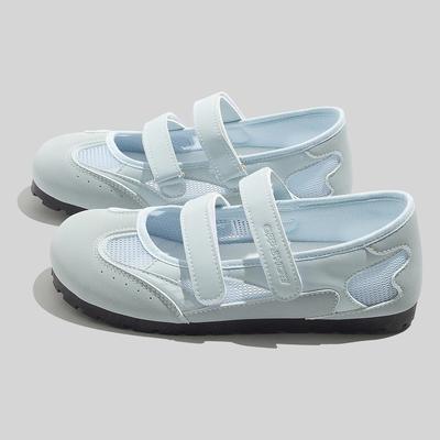 Fashion 2025 Summer New Ballet Style Training Soft Flat Shoes Casual Round Toe Brethable Comfortable Women Sneakers Walking Shoes