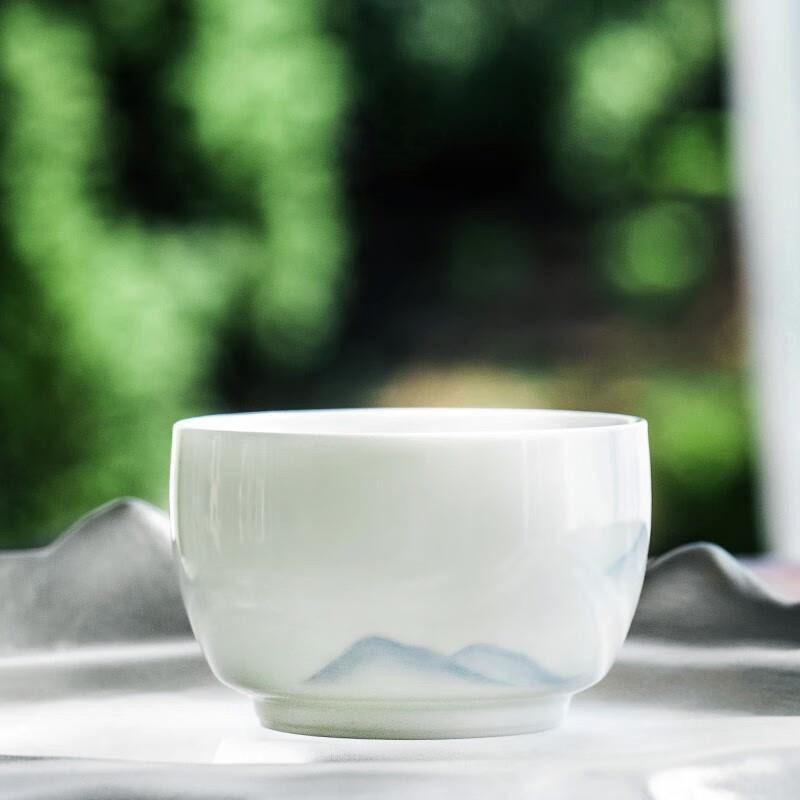 

Hand Painted Yuanshan Master Cup Single Cup Personal High-End Tea Special Tea Jade Porcelain Teacup Chinese Cup 200ml