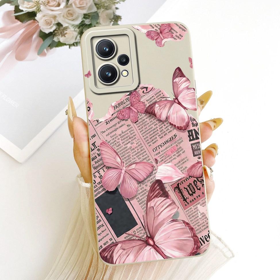 For Realme Q5 Case RMX3478 Luxury Fashion Kawaii Cute Cat Cool Painted Silicone Casing For Real me Q5 Cover