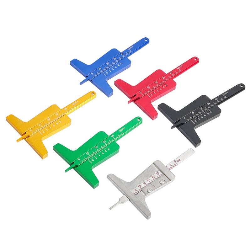 Rustproof Stainless Steel Tire Depth Gauge Measuring Tool Featuring Easy to Read Marking Ideal for Car and Bike Tires