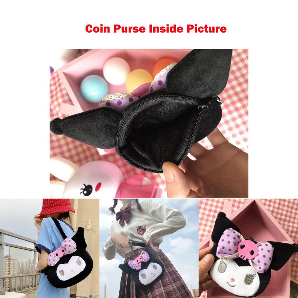 Stylish Kuromi Plush Handbag With Kawaii Charm Perfect For Daily Use And Gifts