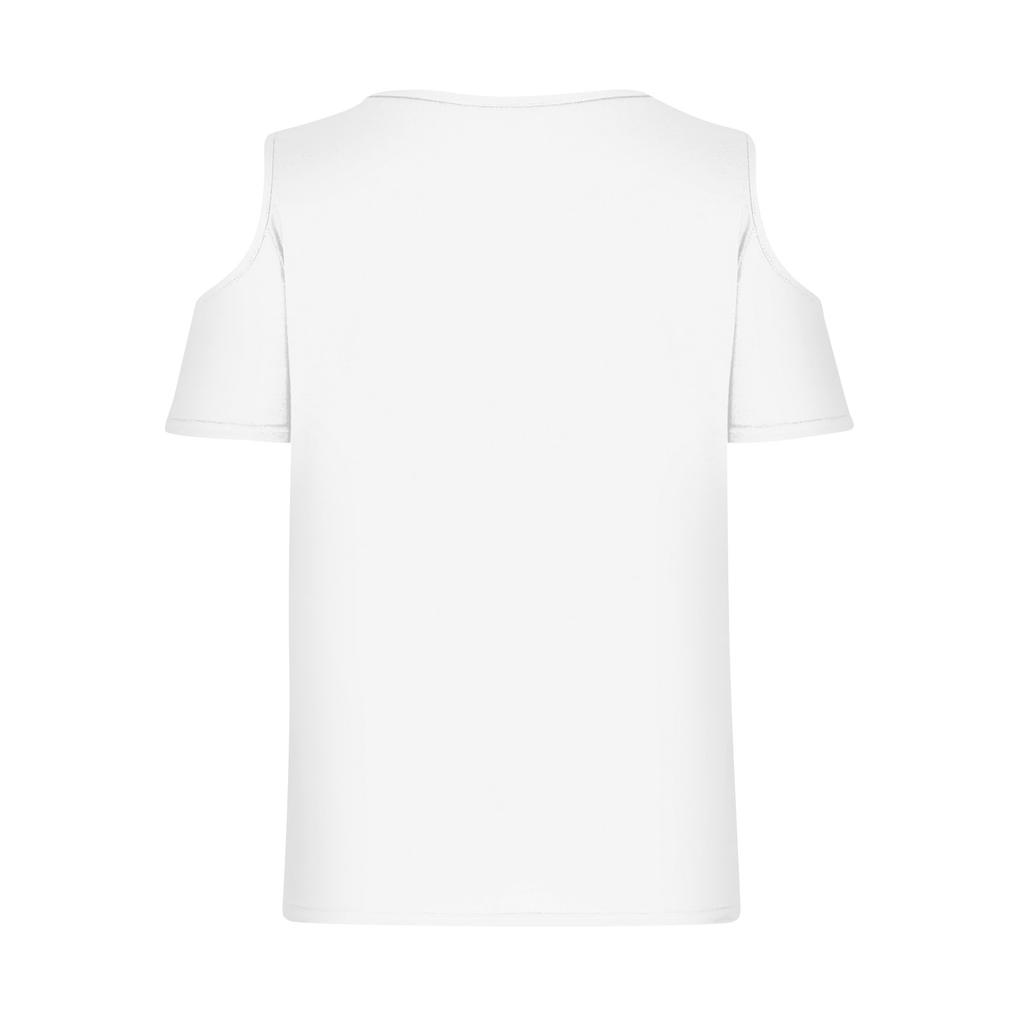 Fashion Womens Loose Color V Neck Short Sleeve Casual Tops