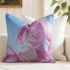 Elysia Animation HHonkai IImpact Cushion Cover Natural Linen Double Sided Print  Throw Pillow Case for Sofa Couch Home Decor