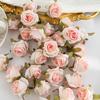 Artificial Flower Silk Rose Head Valentine's Wedding bridal bouquet Decora home Room Outdoor Garden Party DIY Hairpin Gift Box