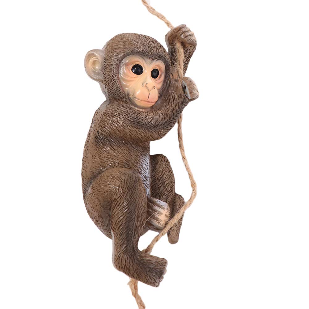 Cute Garden Climbing Monkey Figurine Resin Crafts Animal Statue Monkey Hanging Ornament Home Decor
