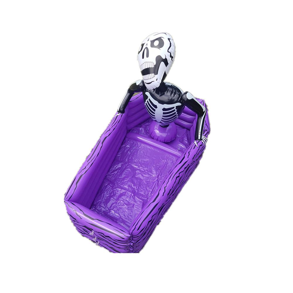 

Ведро для льда в форме гроба, надувное реквизит для Хэллоуина, ведро для льда в форме скелета, портативное складное, хорошо герметичное ведро для вечеринок у бассейна Wwo66