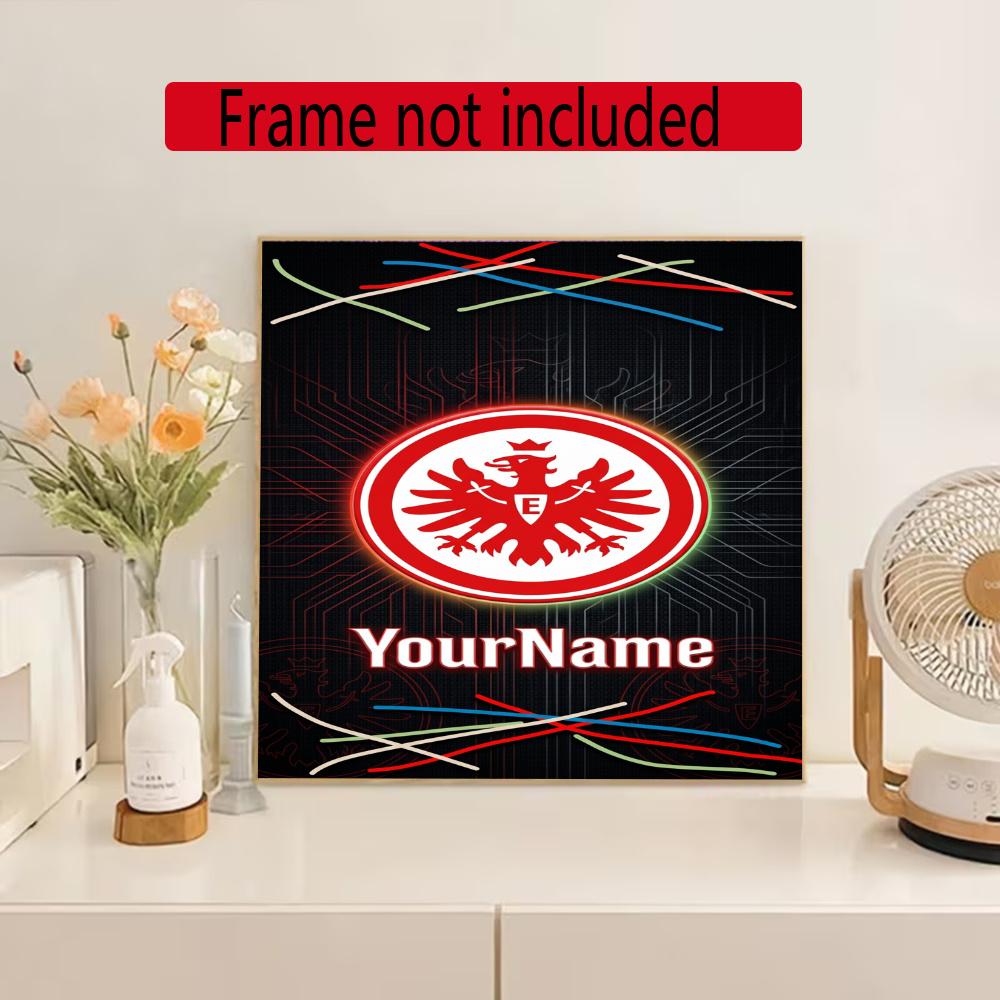 Eintracht Frankfurt Personalized Name Diamond Paintings Mosaic Wall Round Diamond Art Painting Kits Embroidery Crystal Accessories Frameless