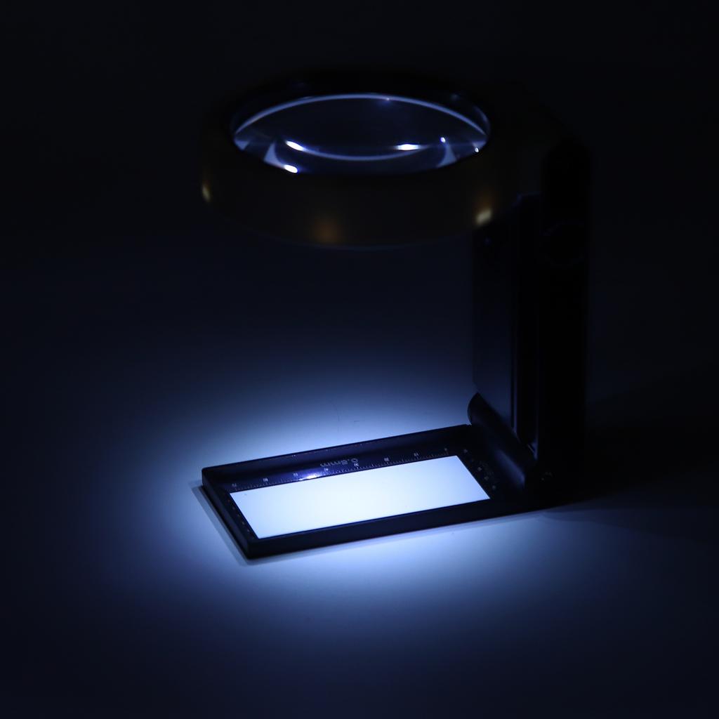 TH‑7018A Multifunctional Magnifier with LED Light Handheld Foldable Magnifying Glass for Home