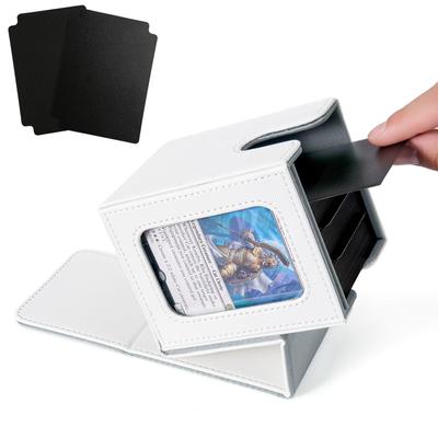 Venssu Däck Handelskort Kortdisplay 100 Kompatibel med Dubbla och Trippla Vertikala 2 Avdelare och 1 Topp Läder Interiör Fodral, Fodral, Fönster, Delar,