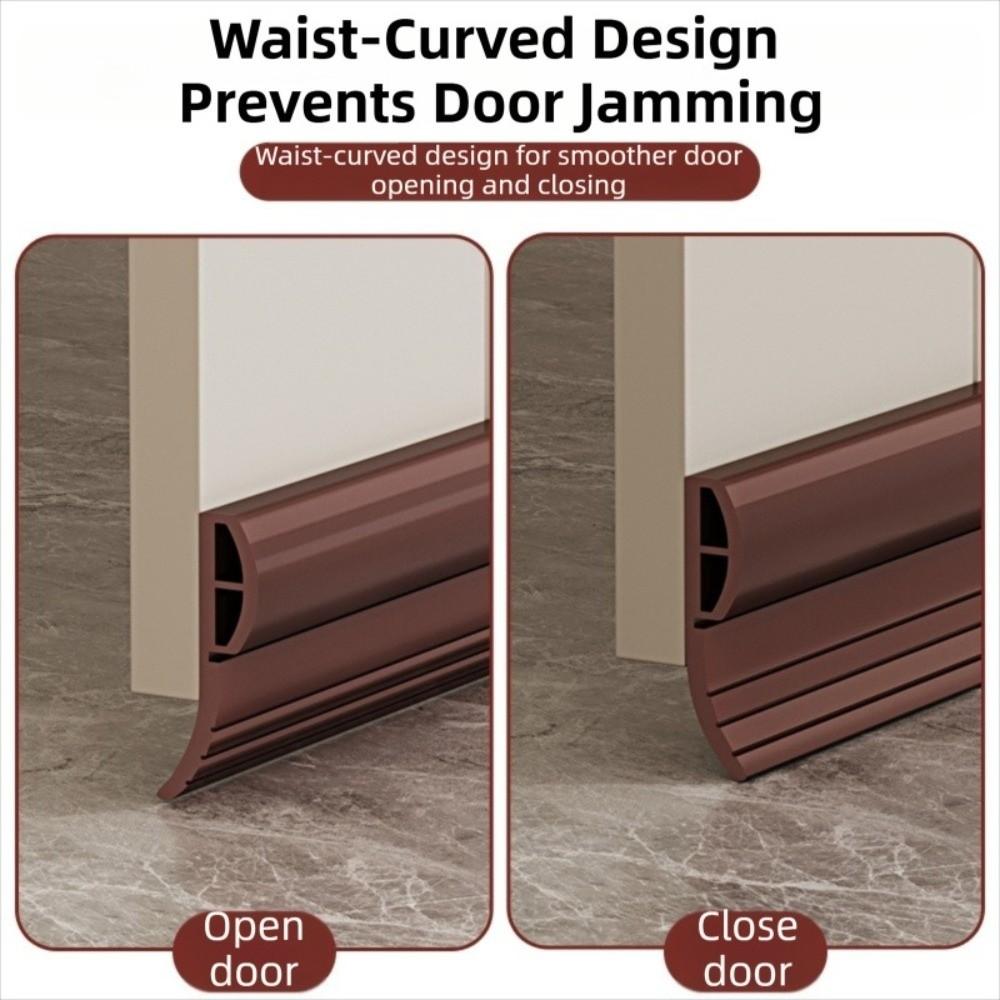 Self Adhesive Door Bottom Seal TPE Door Sweep Flexible Gap Filler  Indoor Use