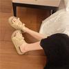 Fashion Shoes Woman 2025 Slippers Flat Pantofle Luxury Slides Summer New Soft Designer Fashion Cow Suede Casual Leisure  Shoes Women Sli
