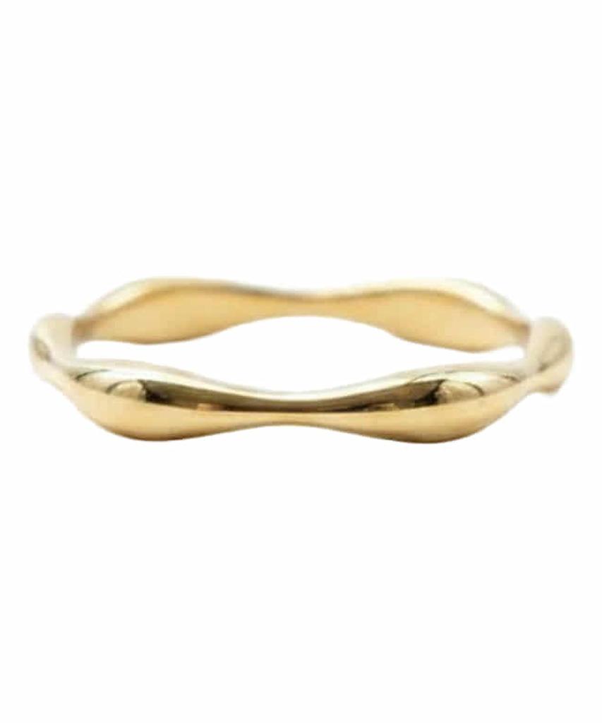 Alleun Silver 925 Thumb Wave Silver Couple Bold Ring (Type B)