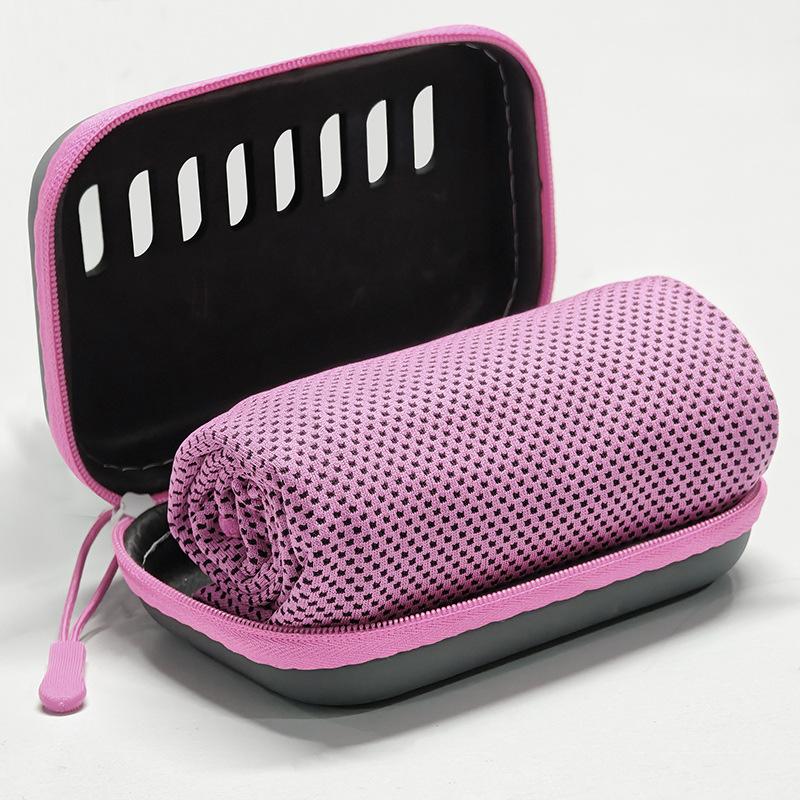 Camping Koeldoeken met EVA-etui, Compacte & Draagbare Reis IJshanddoek Sneldrogende Handdoeken voor Sport, Gym, Wandelen en Yoga