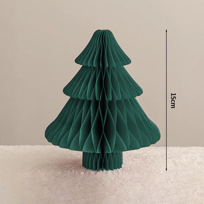 2026 Christmas Tree Honeycomb Ball 3D Folding Christmas Tree Ornament Desktop Decoration  for Xmas Navidad Happy New Year Decor