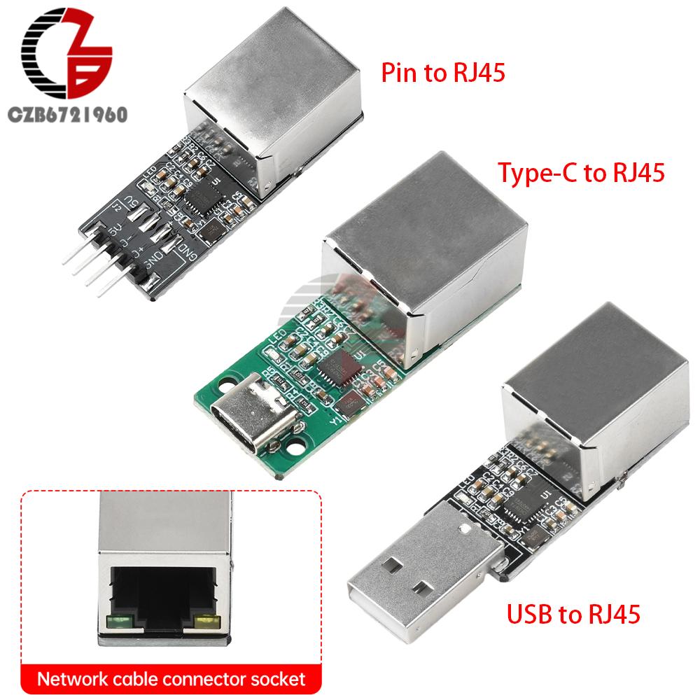 USB To RJ45 Ethernet Interface CH397A Module Type-C/USB/Pin To RJ45 Converter Network Module Microcontroller Program Over