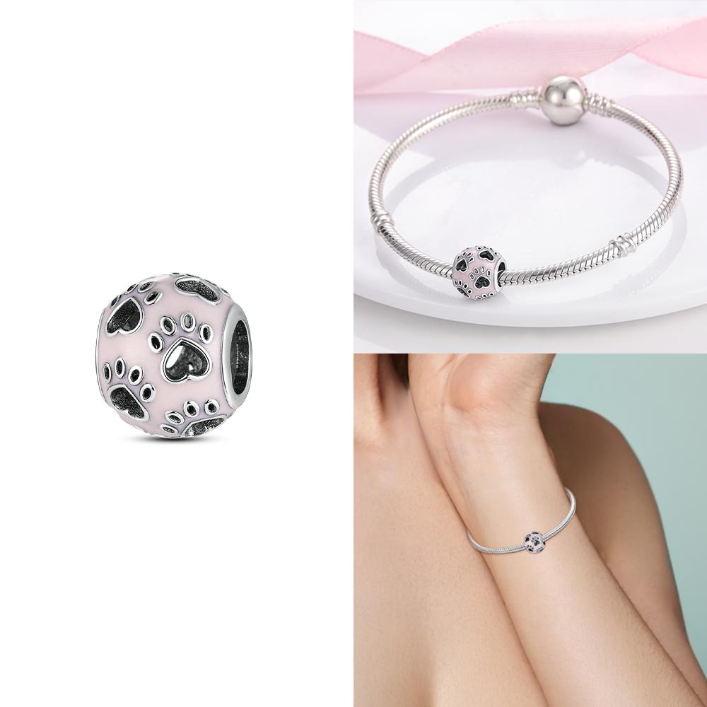 Cute Lovely Butterfly Perfume Girl Dangle Original Pink Charms Charms Beads Fit Bracelet Pendant Making For Woman Jewelry Gift