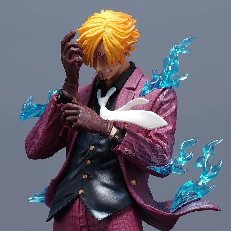25cm Anime One Piece Sanji Action Figures Smoking Devil Foot PVC GK Statue Model Collection Room Decoration Toys Surprise Gifts
