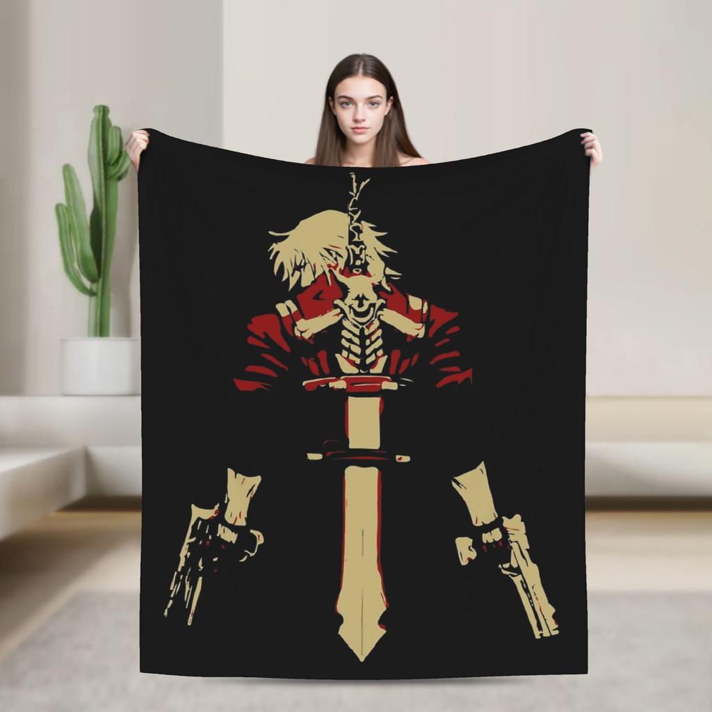 Dante Devil May Cry Bootleg Decke Samt Bedruckt Multifunktionale Warme Überwurfdecke für Zuhause Outdoor Plüsch Dünne Steppdecke
