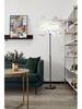 Cloud Straight Tube Floor Lamp with Paper Lampshade for Living Room, Bedroom, and Restaurant Decor.