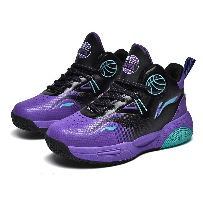 

2025 sports shoes, new spring and autumn boys and girls game training, leather sneakers, children s basketball shoes 31
