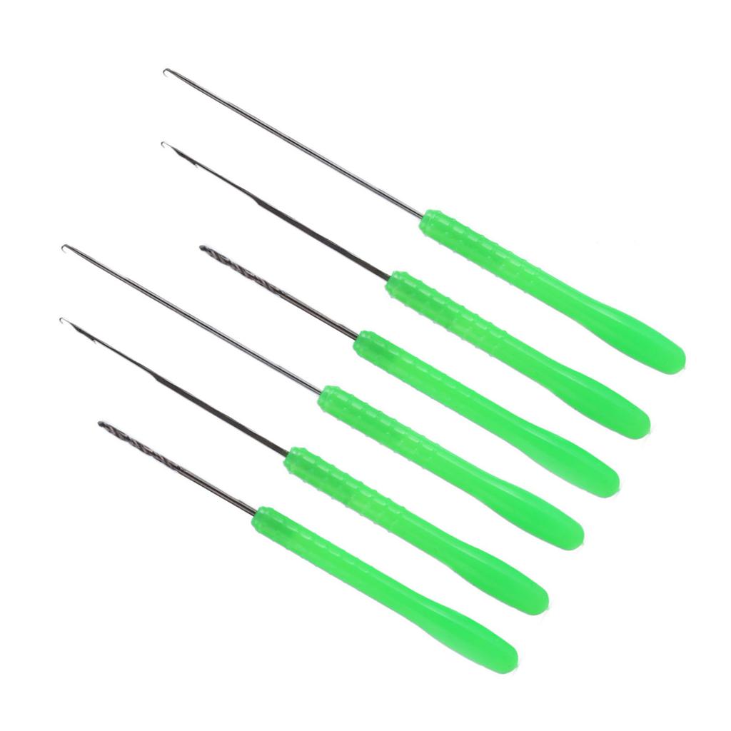 Fishing Bait Needle Tool Set Drilling Hook Needle For Making Rigs High Carbon Steel Green