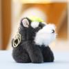 Schnauzer Cute Stuffed Animal Doll Keyring Pendant For Backpack And Car Decor