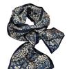Blue Print In Memory! Intellectual Retro Mulberry Silk Silk Scarf Women'S Long Double-Layer Double-Sided Silk Scarf Streamer