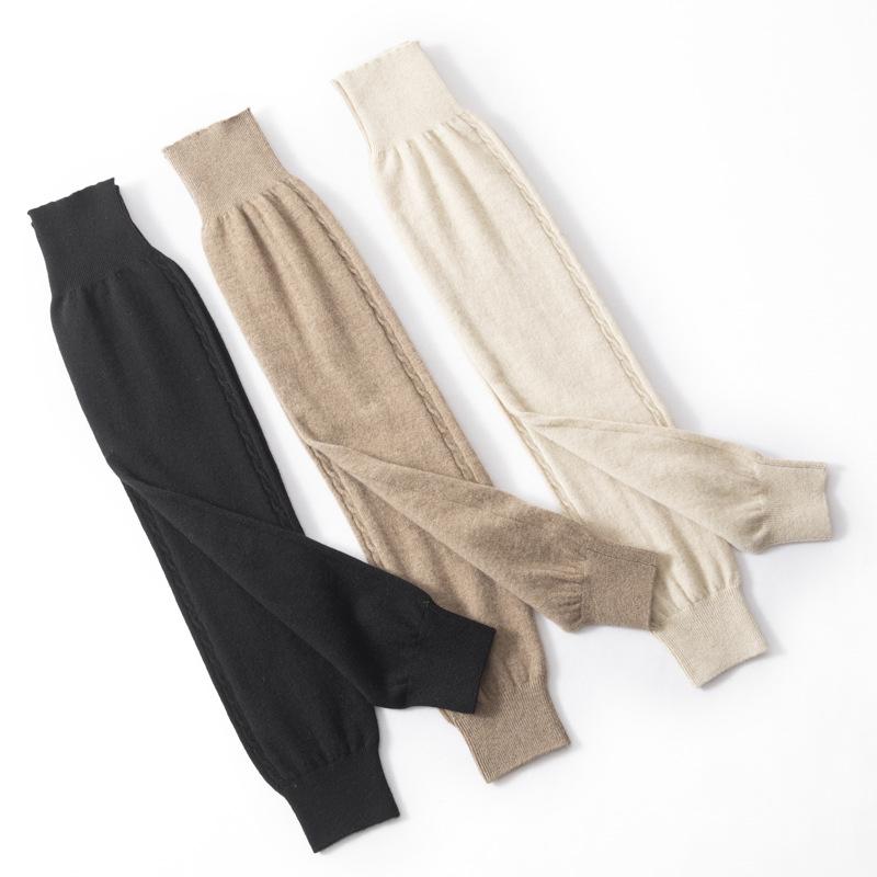 100% Pure Cashmere Women’s Knee Pads: Extended Length, Warm Knit Leg Warmers