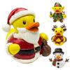 Christmas Ornament Santa Claus Deer Snowman Duck Shape Resin Figure Holiday Theme Festive Decoration