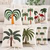 1 Stück Palme Bestickte Kissenhülle Samt Frühling Sommer Wohnzimmer Schlafzimmer Sofa Dekoration, Strandurlaub Stil
