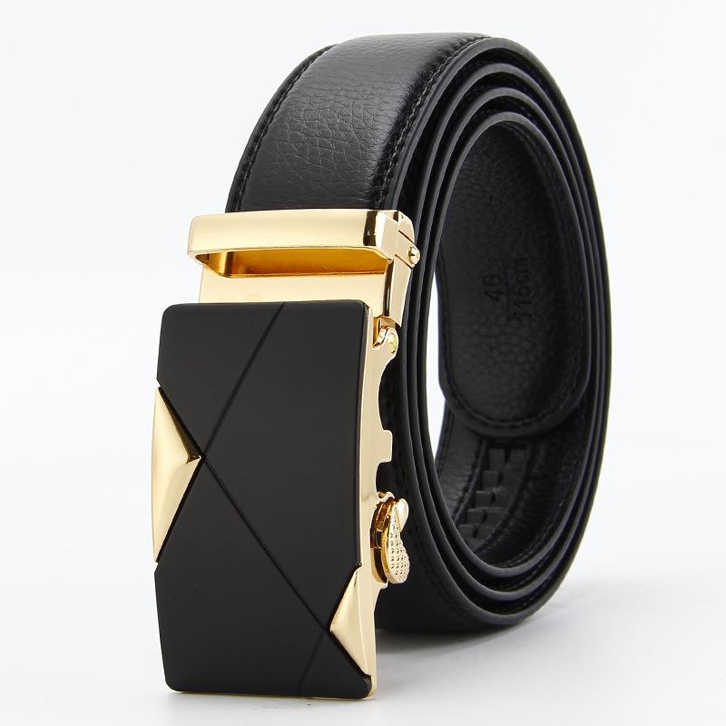 Microfiber Open Edge Automatic Buckle Belt Men's Casual Belt Men's Trouser Belt