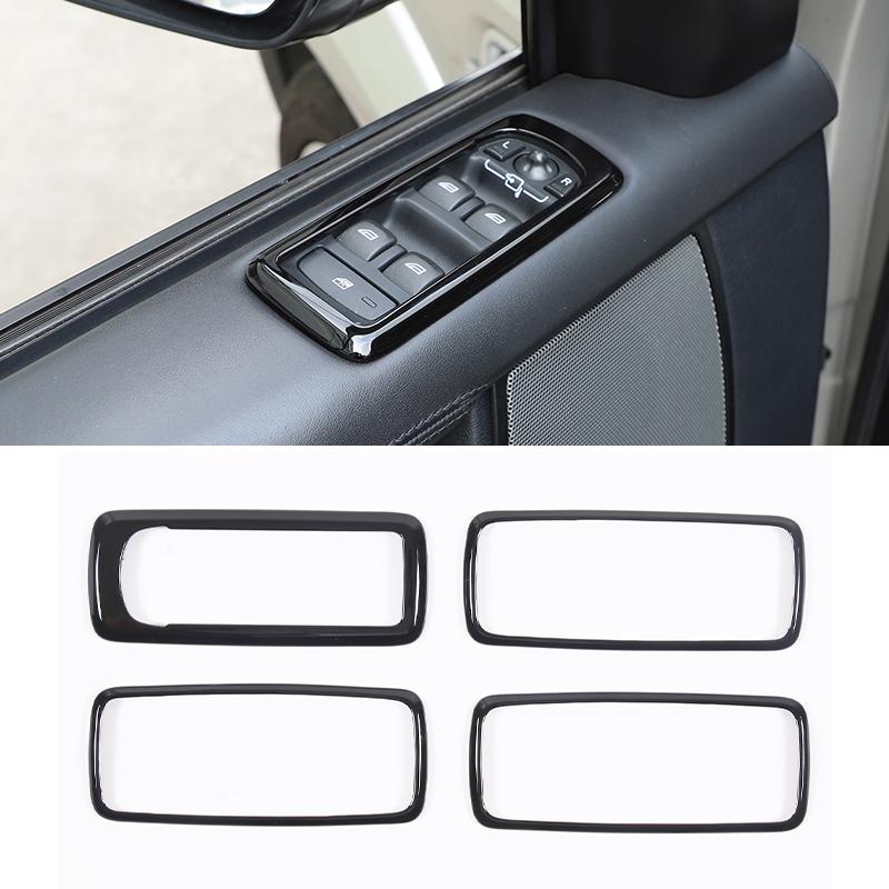 ABS Carbon Car Window Lift Switch Button Panel Cover Trim For Land Rover Discovery 4 2010-2016 For Range Rover Sport 2010-2013