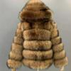European and American Hot-Selling Imitation Raccoon Fur Patchwork Women's Coat