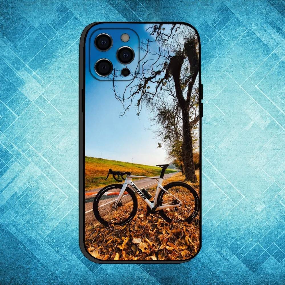 Fixie Bike Sports Phone Case For iPhone17,16,15,14,13,12,11 Plus,Pro Max Soft Black Cover