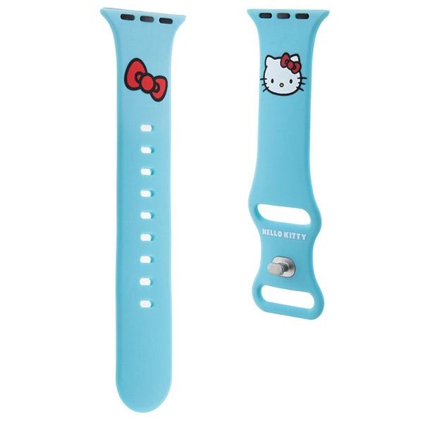Hello Kitty HKAWMSCHBLB Apple Watch Strap 38/40/41mm Blue/blue Strap Silicone Kitty Head