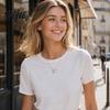 Bow Pendant Necklace Women's Sparkly Necklace Rhinestone Knot High-quality