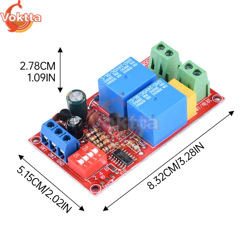 DC-Zeitrelais Stromversorgung Schaltschutzrelais Modul DC-Motorsteuerplatine Vorwärts- und Rückwärtsrelaisplatine Zeitschaltmodul 5V 12V 24V