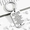 To My Love Keychain Stainless Steel Key Ring Valentine's Day Wedding Anniversary Gift For Husband Wife Boyfriend Girlfriend