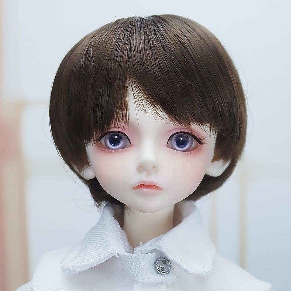 For 1/3 BJD Dolls 22-23CM Head Circumference Short Hair High Temperature Fiber Soft Silk Doll Wig Multi-color Doll's Accessories