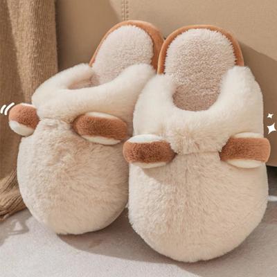 Pantofole in cotone da donna autunno e inverno per interni casa antiscivolo e isolamento in peluche pantofole in cotone da uomo per uso esterno